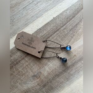 Teorocks Blue and Black Earrings